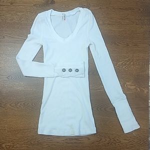 Free People White Motor Cuff Thermal
